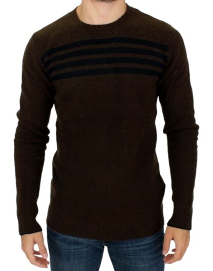 Costume National - Elegant Crewneck Striped Sweater Pullover