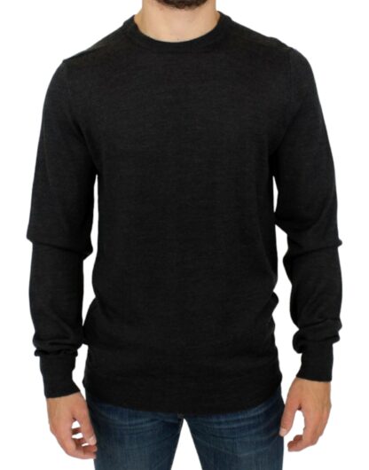 Costume National - Elegant Gray Crewneck Sweater Pullover