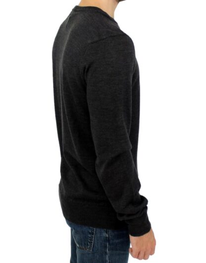 Costume National - Elegant Gray Crewneck Sweater Pullover