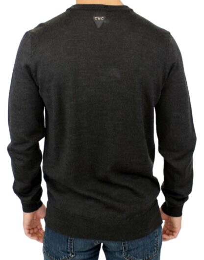 Costume National - Elegant Gray Crewneck Sweater Pullover