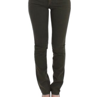 Costume National - Sleek Gray Straight Leg Distressed Jeans