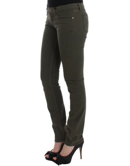 Costume National - Chic Green Slim Leg Designer Jeans