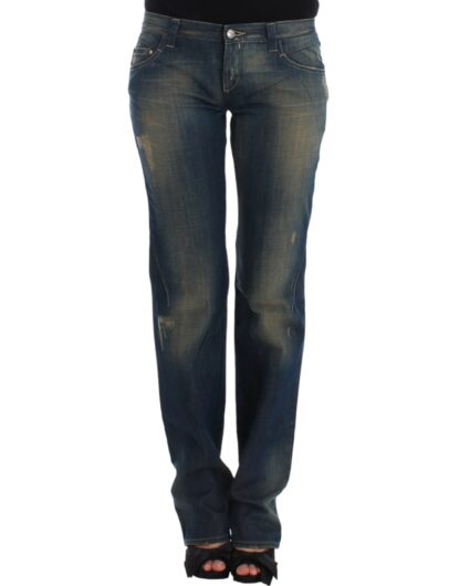 Costume National - Chic Straight Leg Blue Denim Jeans