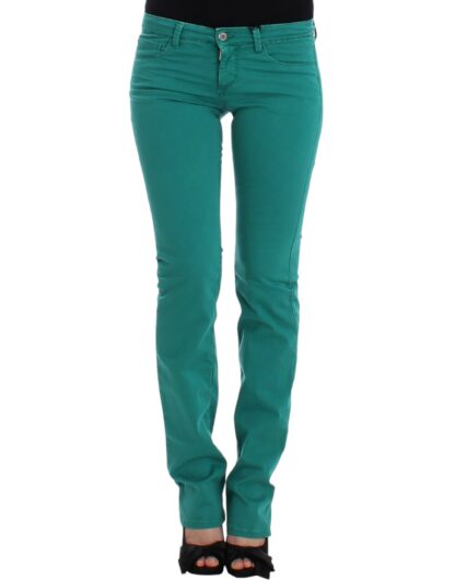 Costume National - Chic Green Straight Leg Jeans for Sophisticated Style