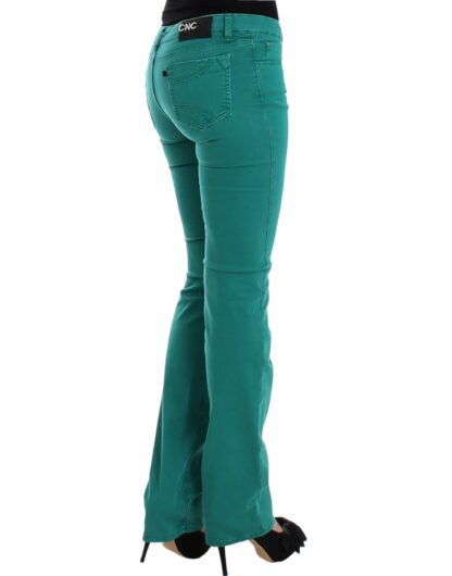 Costume National - Chic Green Straight Leg Jeans for Sophisticated Style