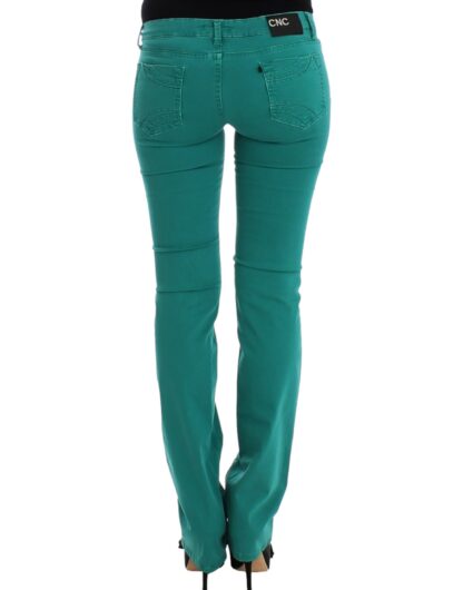 Costume National - Chic Green Straight Leg Jeans for Sophisticated Style