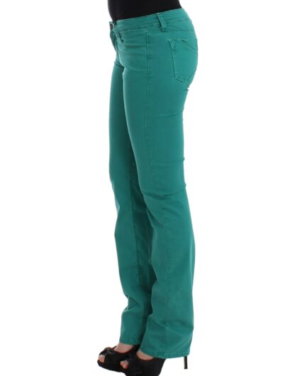 Costume National - Chic Green Straight Leg Jeans for Sophisticated Style