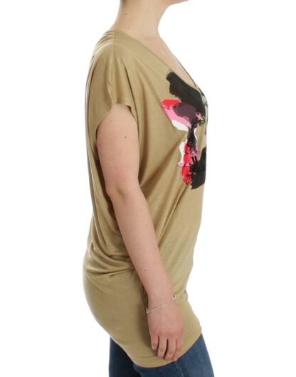 Costume National - Chic V-Neck Tunic Top with Motive Print