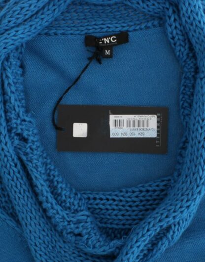 Costume National - Chic Blue Scoop Neck Knit Sweater