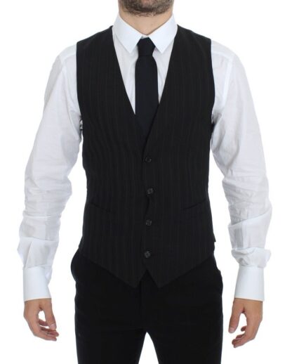 Dolce & Gabbana - Elegant Striped Wool Dress Vest