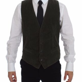 Dolce & Gabbana - Elegant Gray Checkered Dress Vest