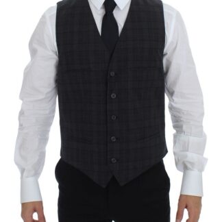 Dolce & Gabbana - Elegant Gray Cotton Dress Vest