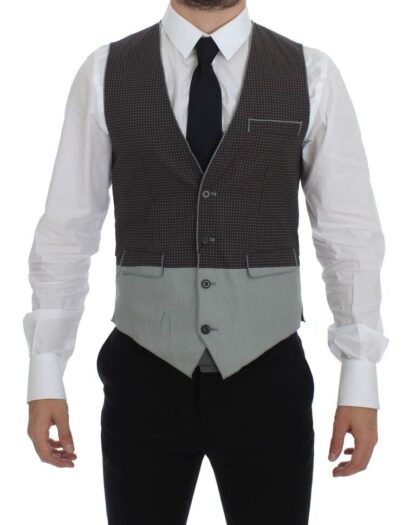 Dolce & Gabbana - Elegant Gray Cotton Dress Vest