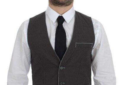 Dolce & Gabbana - Elegant Gray Cotton Dress Vest