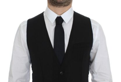 Dolce & Gabbana - Elegant Black Wool Dress Vest