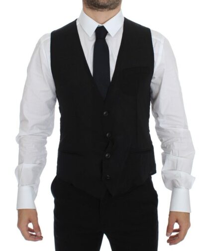 Dolce & Gabbana - Elegant Black Wool Dress Vest