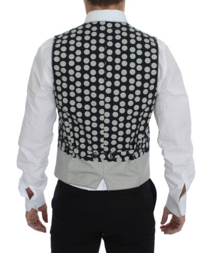 Dolce & Gabbana - Elegant Blue Dotted Dress Vest