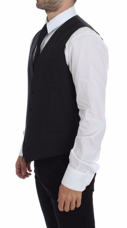 Dolce & Gabbana - Sleek Gray Wool Dress Vest