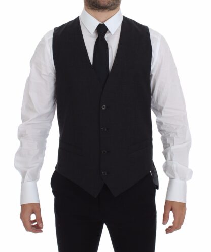 Dolce & Gabbana - Sleek Gray Wool Dress Vest