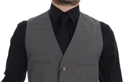 Dolce & Gabbana - Elegant Gray Slim Fit Dress Vest