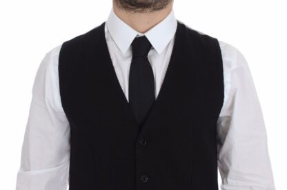 Dolce & Gabbana - Elegant Black Silk Dress Vest