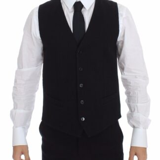 Dolce & Gabbana - Elegant Black Cotton Blend Dress Vest