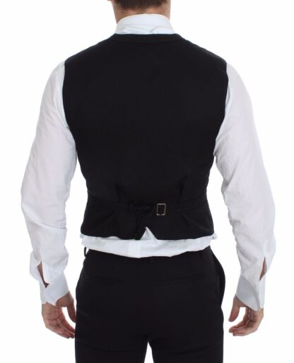 Dolce & Gabbana - Elegant Black Cotton Blend Dress Vest