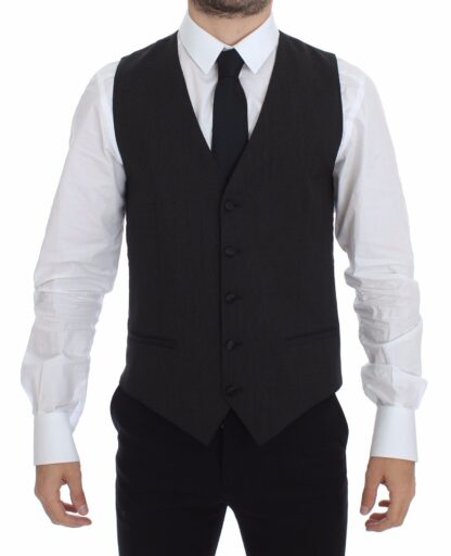 Dolce & Gabbana - Classic Gray Wool Blend Dress Vest