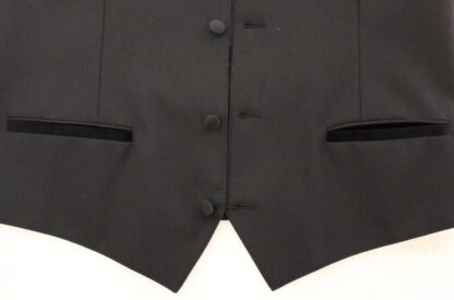 Dolce & Gabbana - Elegant Black Wool Silk Dress Vest