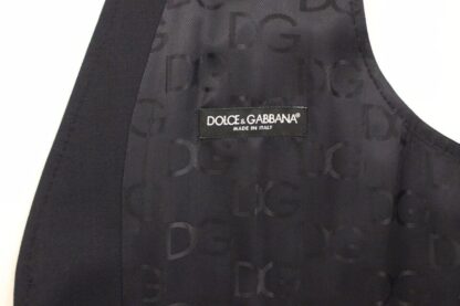 Dolce & Gabbana - Elegant Blue Cotton Stretch Dress Vest