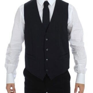 Dolce & Gabbana - Elegant Gray Cotton Stretch Dress Vest