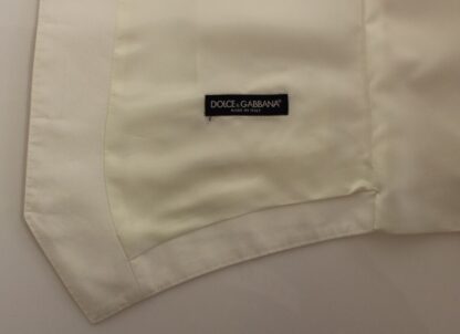 Dolce & Gabbana - Elegant White Cotton Silk Dress Vest