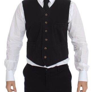 Dolce & Gabbana - Elegant White Cotton Silk Dress Vest