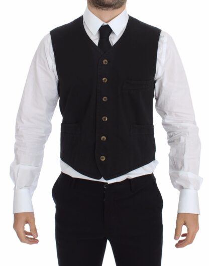 Dolce & Gabbana - Elegant Black Dress Vest