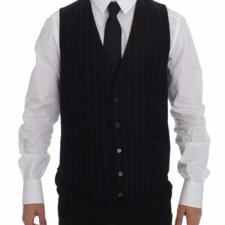 Dolce & Gabbana - Elegant Gray Wool Blend Dress Vest