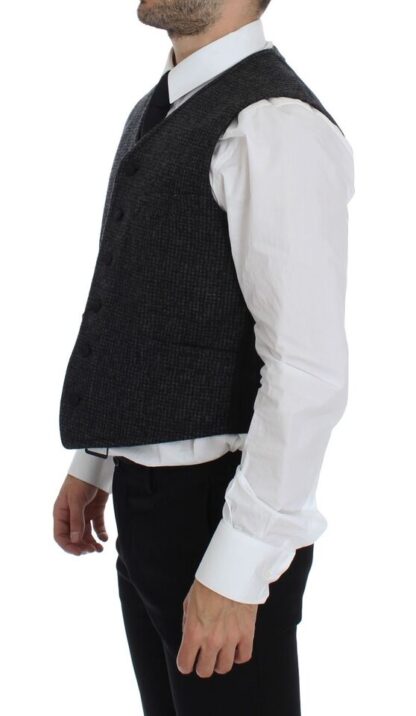 Dolce & Gabbana - Elegant Gray Wool Blend Dress Vest