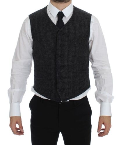 Dolce & Gabbana - Elegant Gray Wool Blend Dress Vest