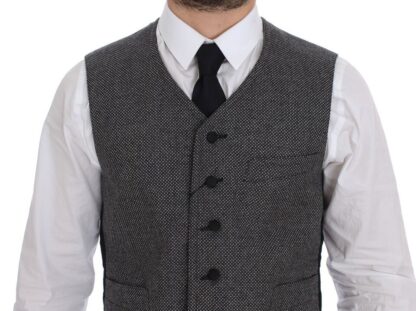 Dolce & Gabbana - Elegant Single Breasted Gray Dress Vest