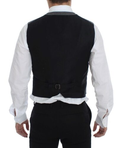 Dolce & Gabbana - Elegant Single Breasted Gray Dress Vest