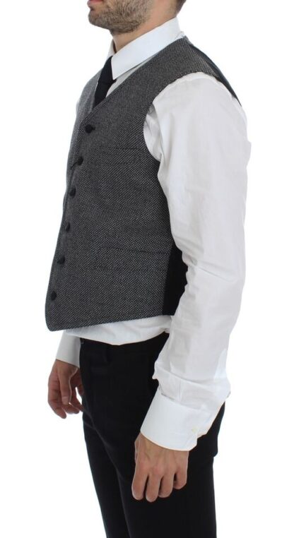 Dolce & Gabbana - Elegant Single Breasted Gray Dress Vest