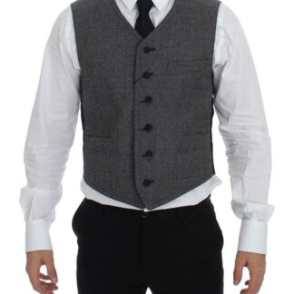 Dolce & Gabbana - Elegant Gray Wool Blend Dress Vest