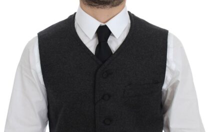 Dolce & Gabbana - Elegant Gray Wool Blend Dress Vest