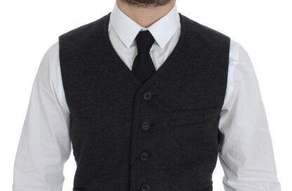 Dolce & Gabbana - Elegant Gray Wool Blend Dress Vest