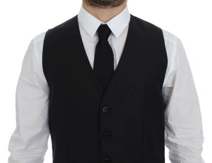 Dolce & Gabbana - Elegant Gray Wool Blend Dress Vest