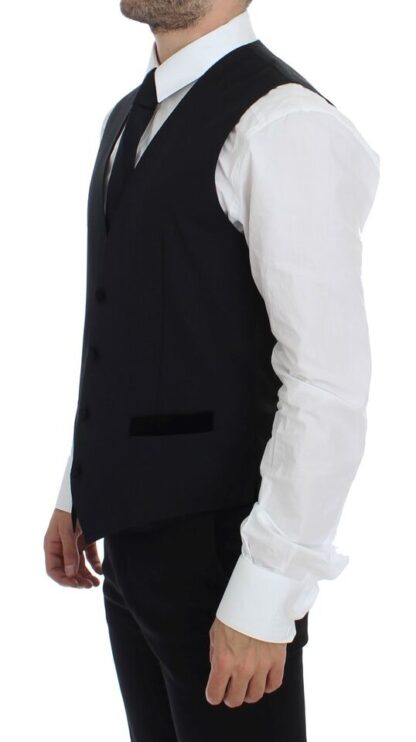 Dolce & Gabbana - Elegant Black Wool Formal Dress Vest