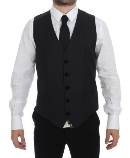 Dolce & Gabbana - Elegant Gray Wool Dress Vest