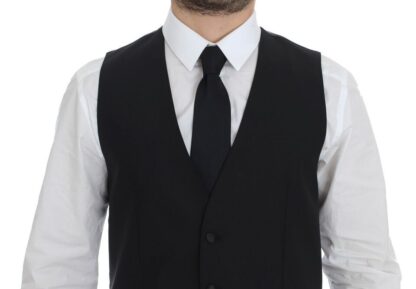 Dolce & Gabbana - Elegant Black Wool Silk Dress Vest