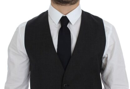 Dolce & Gabbana - Elegant Gray Wool Formal Dress Vest