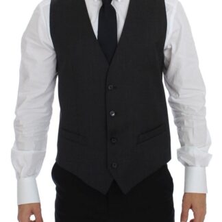 Dolce & Gabbana - Elegant Black Wool Silk Dress Vest