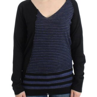 Costume National - Cozy Scoop Neck Blue Knit Sweater